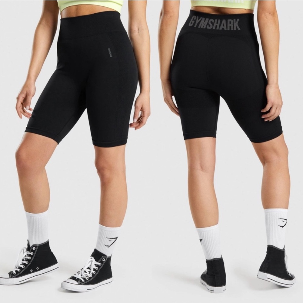 Gymshark Black High-Waist Bike Shorts